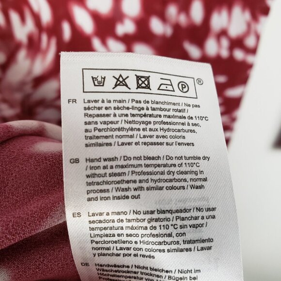 Maje Long Sleeve Midi Dress Twist Front Red White Size 2/Medium - Picture 8 of 9